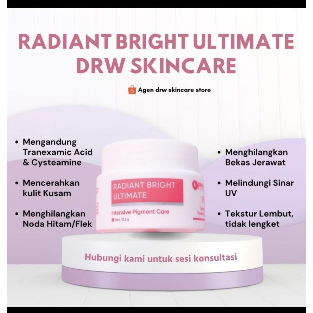 NIGHT CREAM SERIES DRW SKINCARE / RADIANT BRIGHT ULTIMATE DRW SKINCARE / CREAM RADIANT BRIGHTENING S