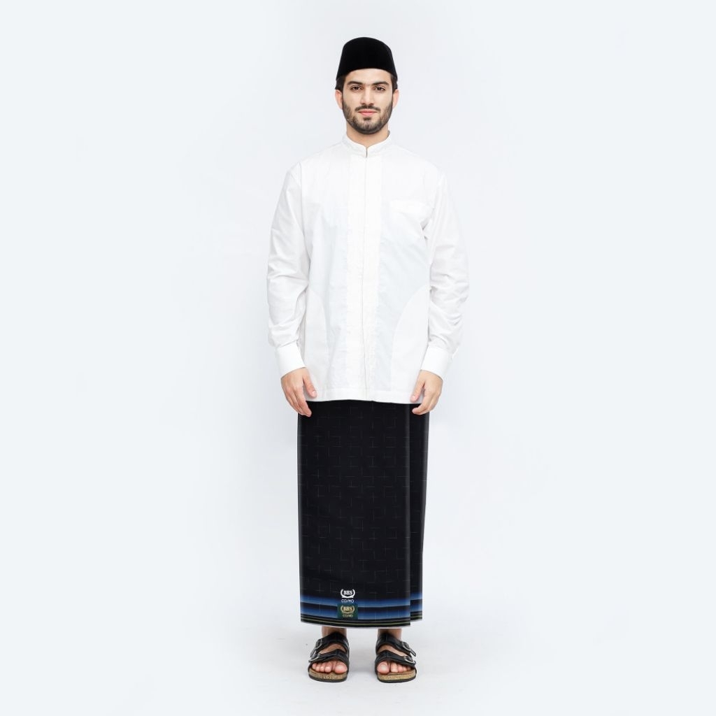 Sarung BHS Cosmo Gold Motif K26 PRC Hitam Biru