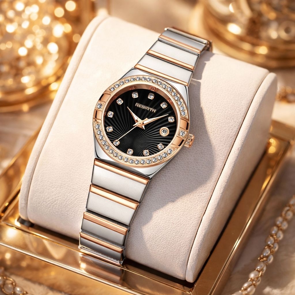 Jam Tangan Wanita Original Mewah Berlian Jam Tangan 3060 Cewek Korea Elegan Trendy