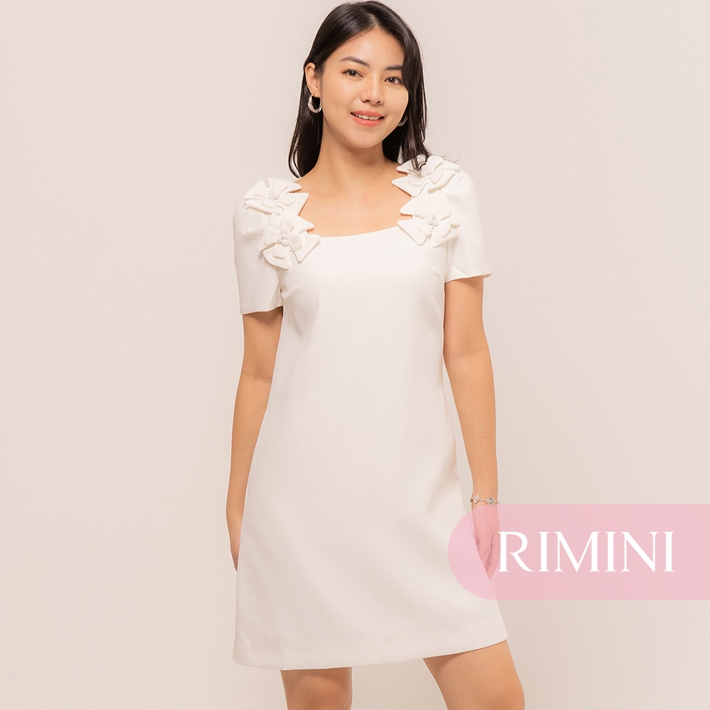 RIMINI - Dress Pesta Mewah Bungan Berlengan Pendek Size XS-XL- Joses Dress CC31691
