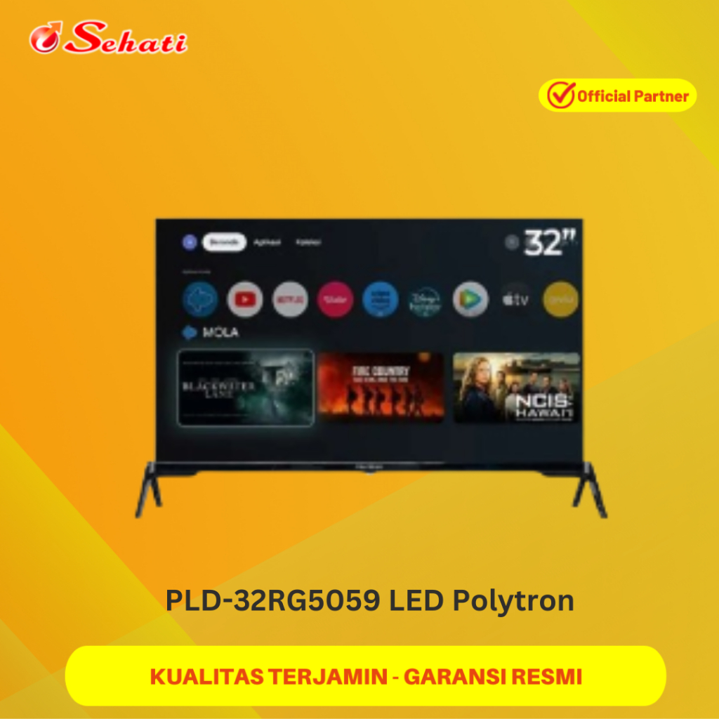 (Chat Admin Untuk Ketersediaan Stock dan Ongkir) PLD-32RG5059 LED Polytron Google TV 32 Inch