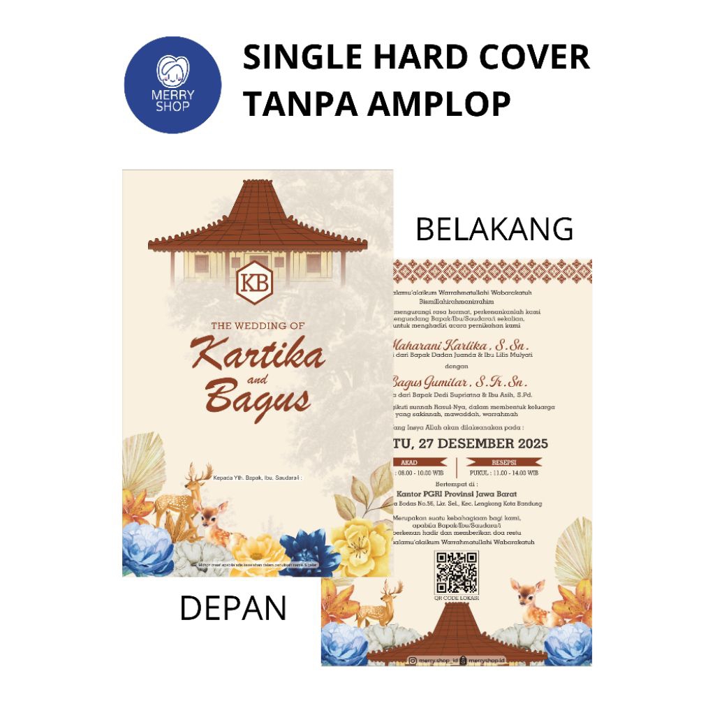 undangan single hard cover (TEBAL)