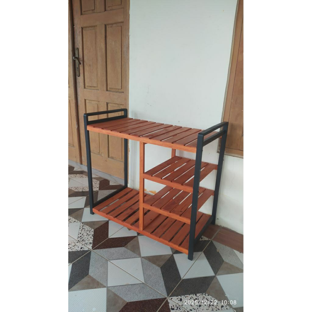 Rak Susun Serbaguna, Rak Kompor 2 Tungku, Rak Aquarium, Rak Kayu