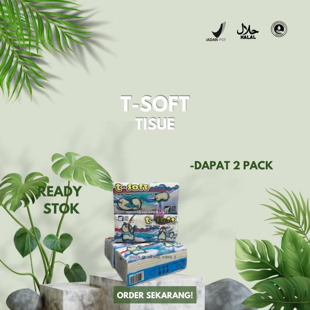 - agenskincareviral2 - TISU T-SOFT FACIAL TISSUE PREMIUM 2 PLY 200G 2PCS