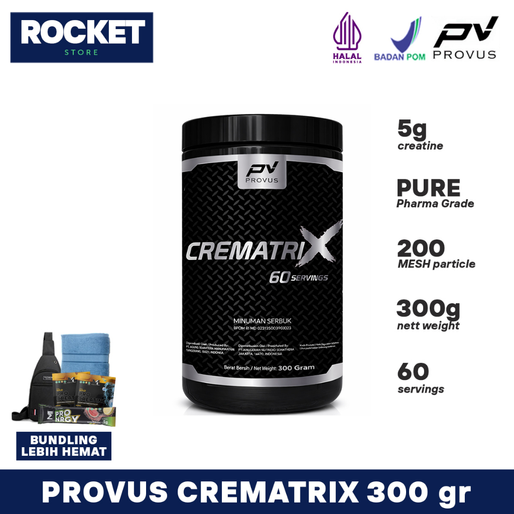 Kreatin Monohydrate 300 Gram 60 Porsi dan 120 Gram 24 Porsi Suplemen Kreatin untuk Performa Latihan