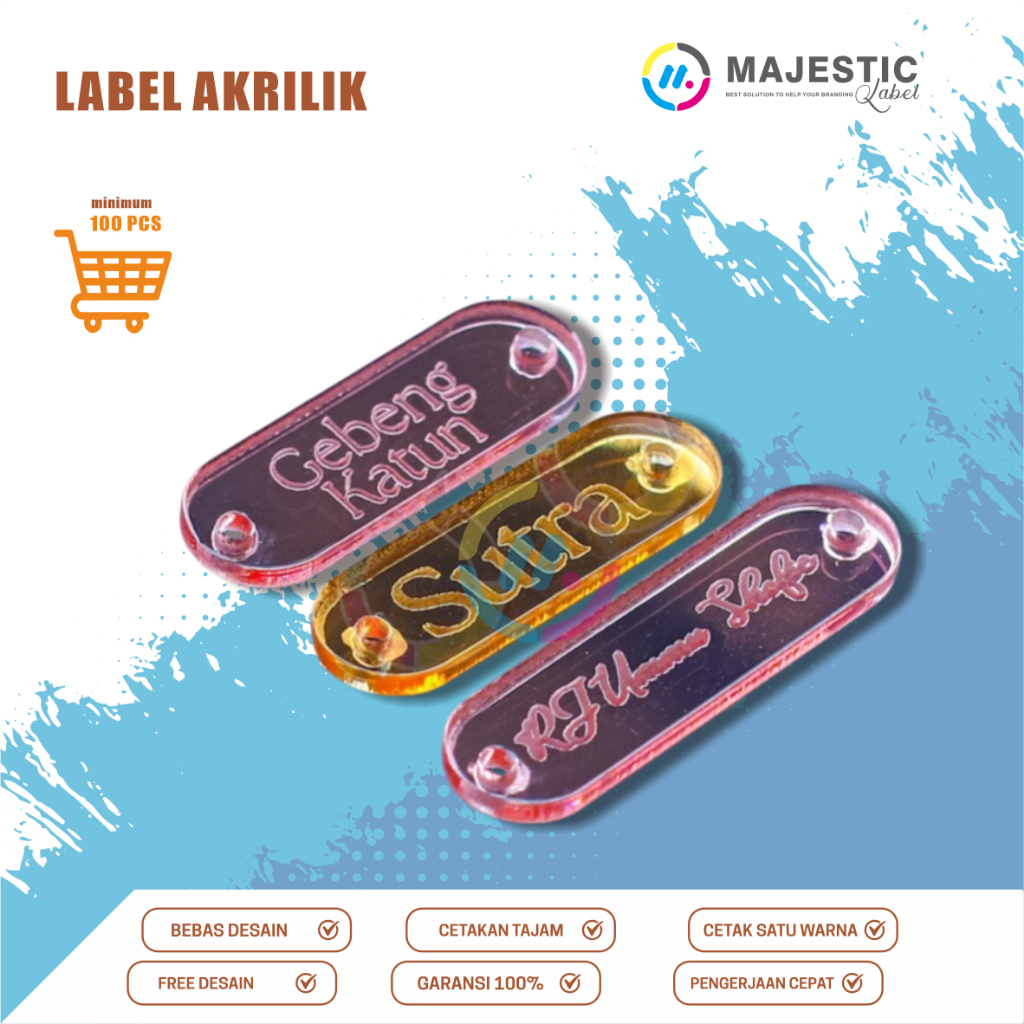 label akrilik custom + label hijab akrilik + label akrilik gold,rose gold, silver