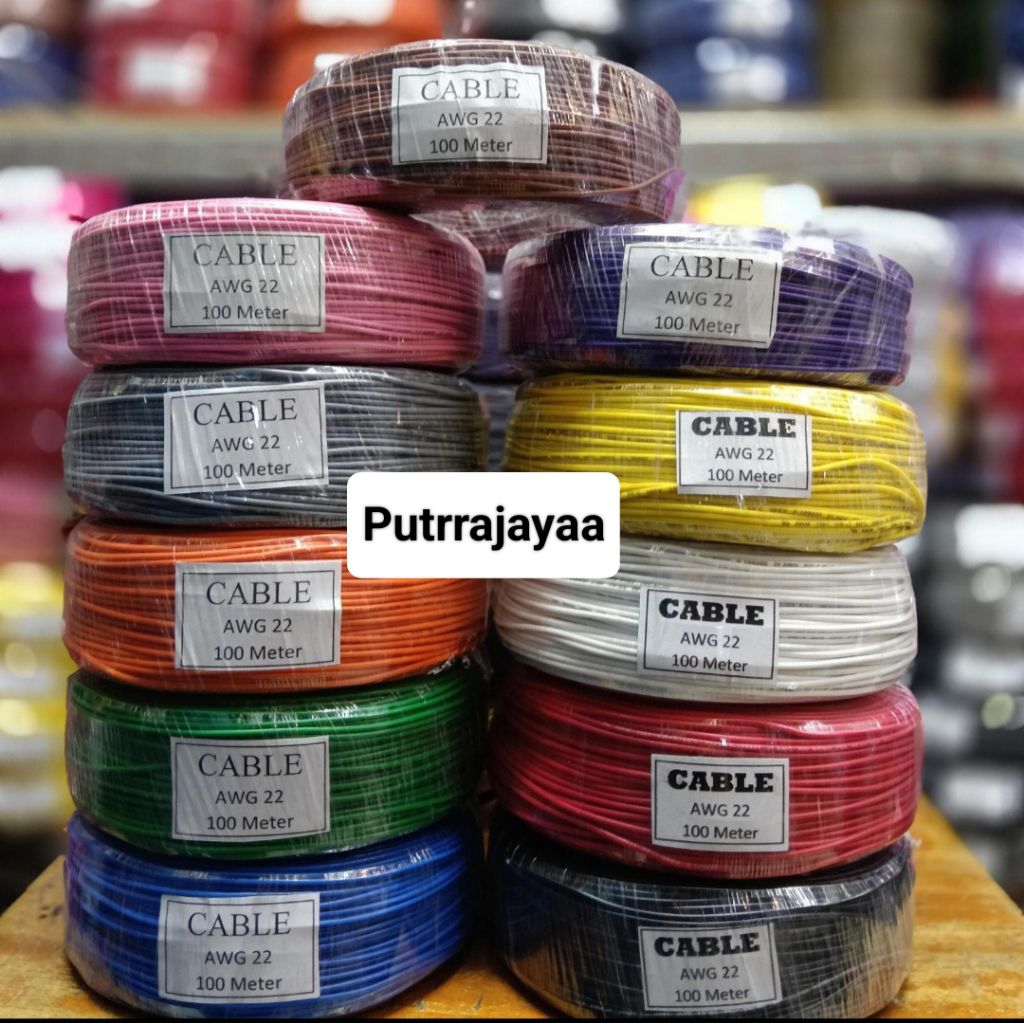 Kabel AWG 22 Serabut Tembaga 100m / Kabel Awg-22 100meter