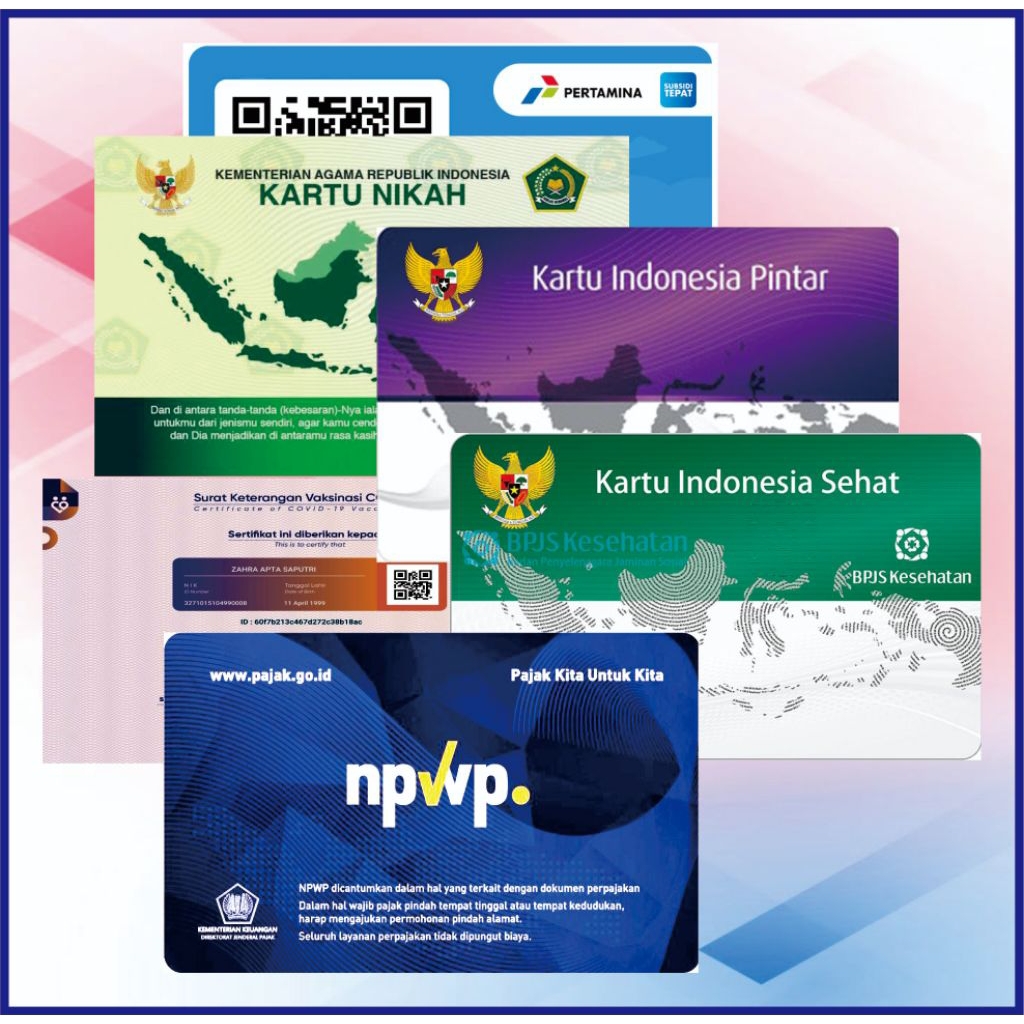 kartu bpjs, npwp, kis dll. ANTI LUNTUR