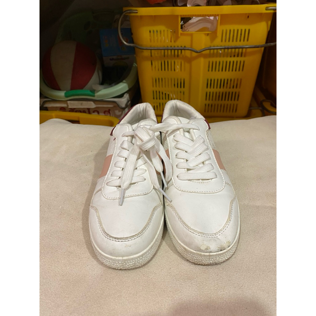 PL Sepatu Wanita Nevada Putih Pink Cokelat Ukuran 37