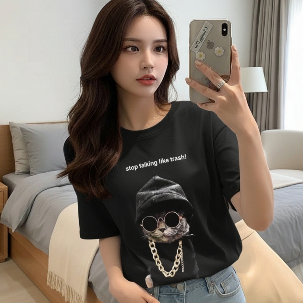 GROSIR FASHION46 Baju Kaos Wanita Oversize Atasan wanita Kaos