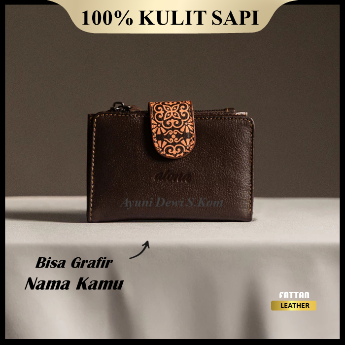 Alona Leather Sekar Wallet - Dompet Wanita Kulit Sapi Asli