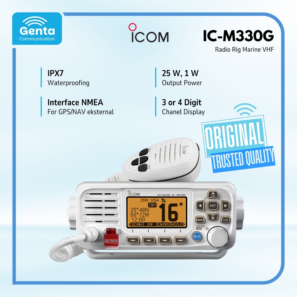 ICOM IC-M330G / ICOM M330GPS / ICOM IC M330G WARNA PUTIH DENGAN GPS 100% ORIGINAL BARU TERMURAH