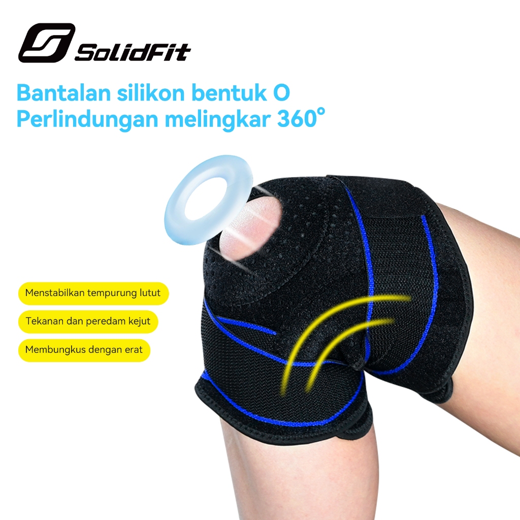 SOLOEVER Knee Support Knee Pad Pelindung Lutut Deker Decker Lutut Strap-On Compression Knee Support 