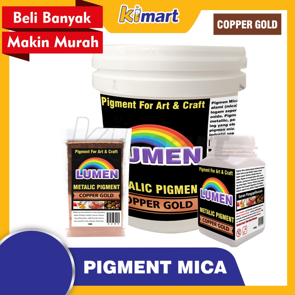 LUMEN pigmen mica metalic powder 100 gr pigmen warna metalic bubuk pigment