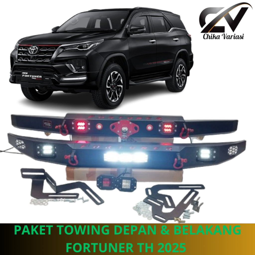 Towing Tanduk Depan Belakang Mobil Fortuner 2025 Custom Emboss FORTUNER