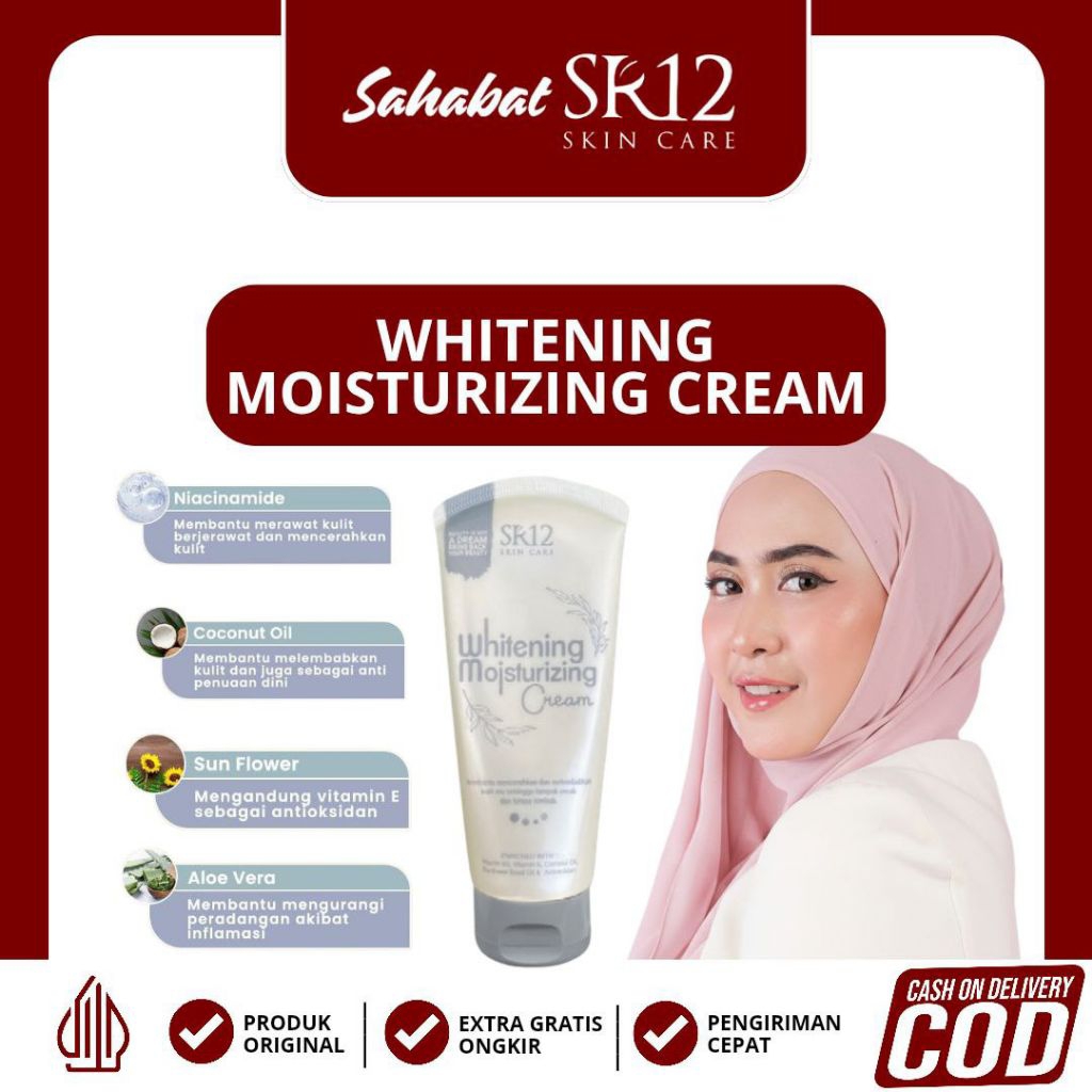 SR12 WHITENING MOISTURIZING CREAM | KRIM PEMUTIH BPOM UNTUK WAJAH DAN TUBUH