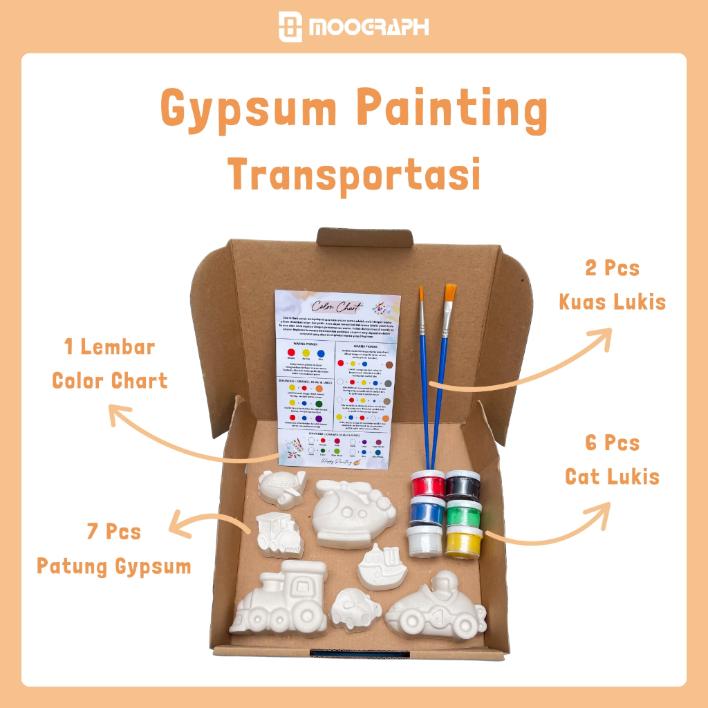 Gypsum Painting Set Transportasi Patung Lukis Gypsum Mewarnai Painting Set Anak Dengan Cat Akrilik