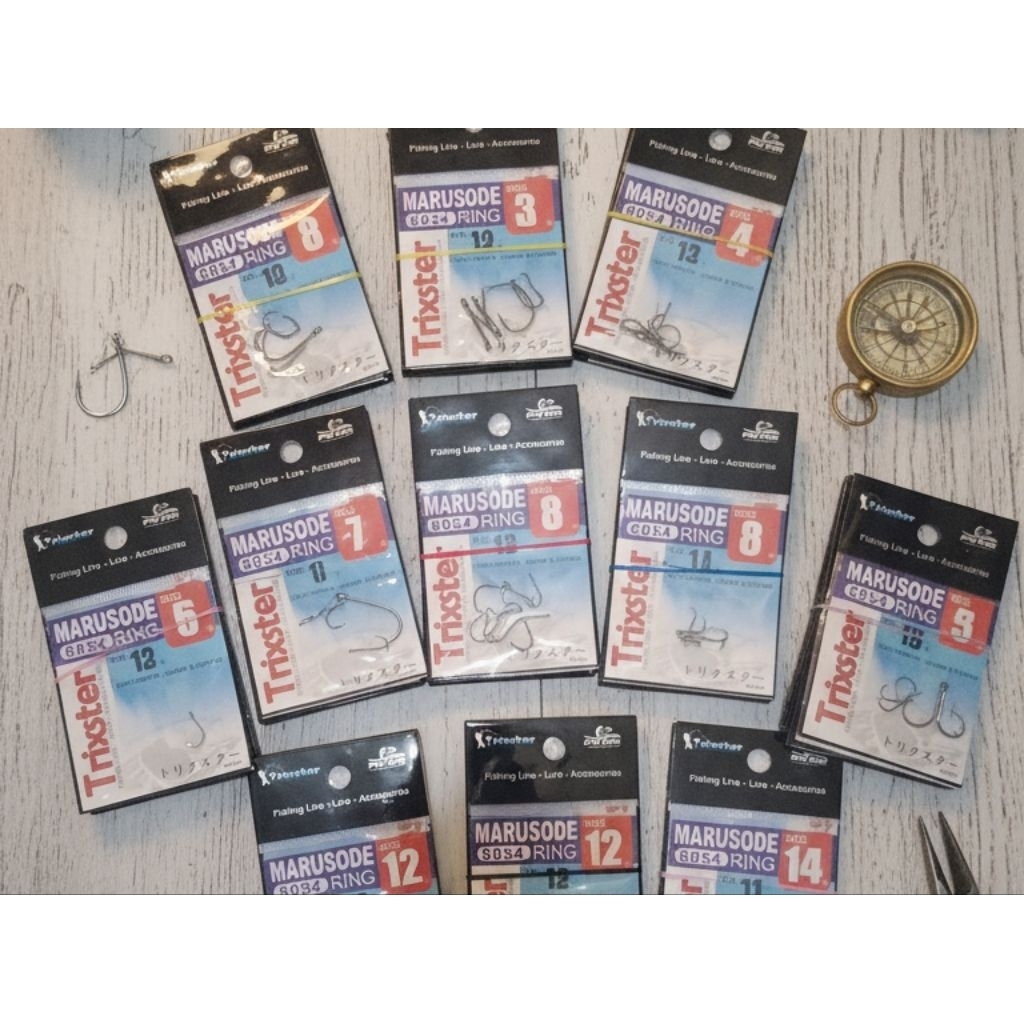 Kail Pancing Marusode 1 Set size 1-15, ( 10 Pcs / Size ) Pilihan | Kail Tajam & Kuat