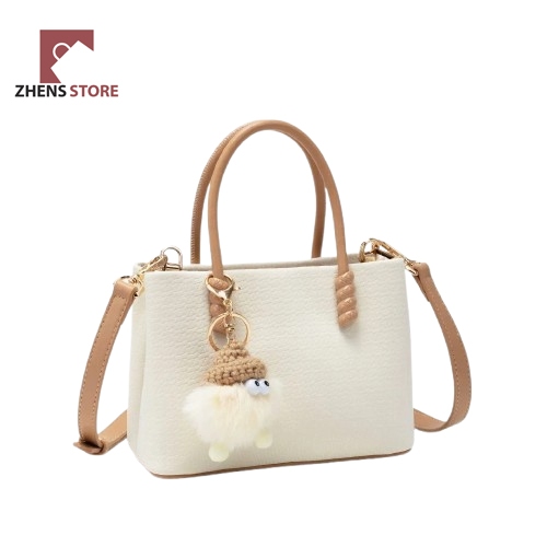 Château Bag - Tas Selempang Wanita Bahu Women Shoulder Sling Bag Yichen Beige - FREE GANTUNGAN LUCU