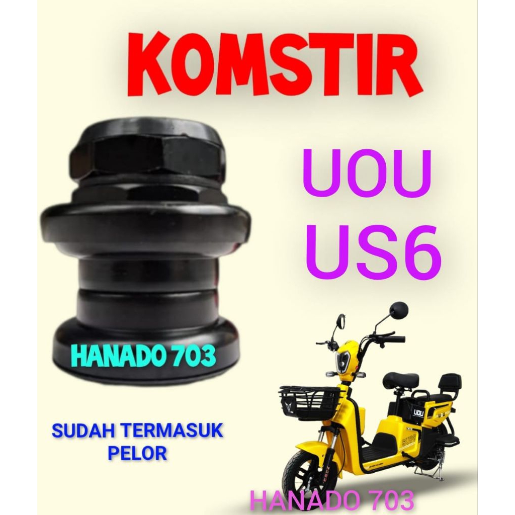 komstir sepeda listrik uou US6 kones headset komfork sepeda listrik uou us6