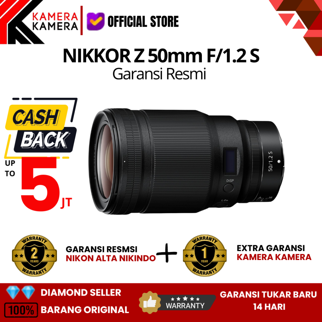 Nikon Z 50mm F1.2 S Lensa Nikkor Z 50mm F/1.2 S Garansi Resmi