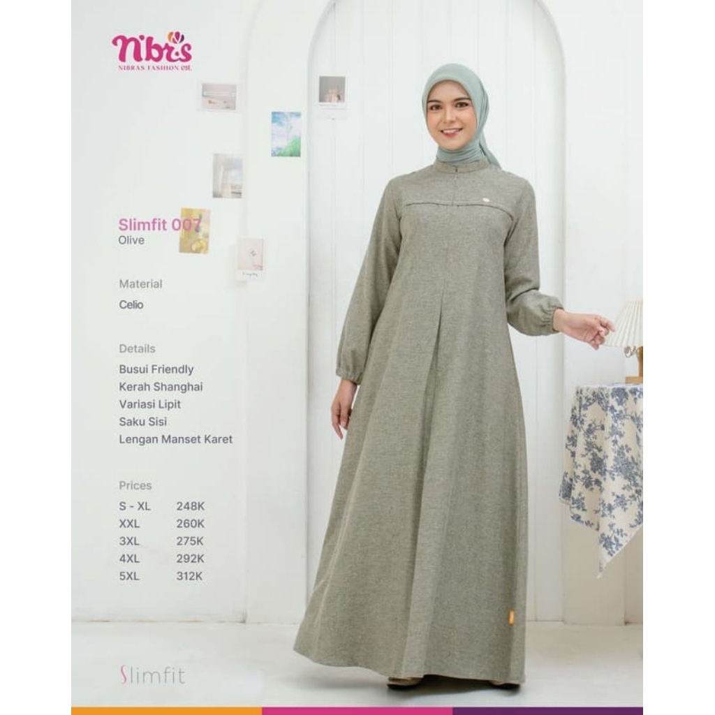 Gamis NBRS Slim Fit 007, gamis harian, gamis adem