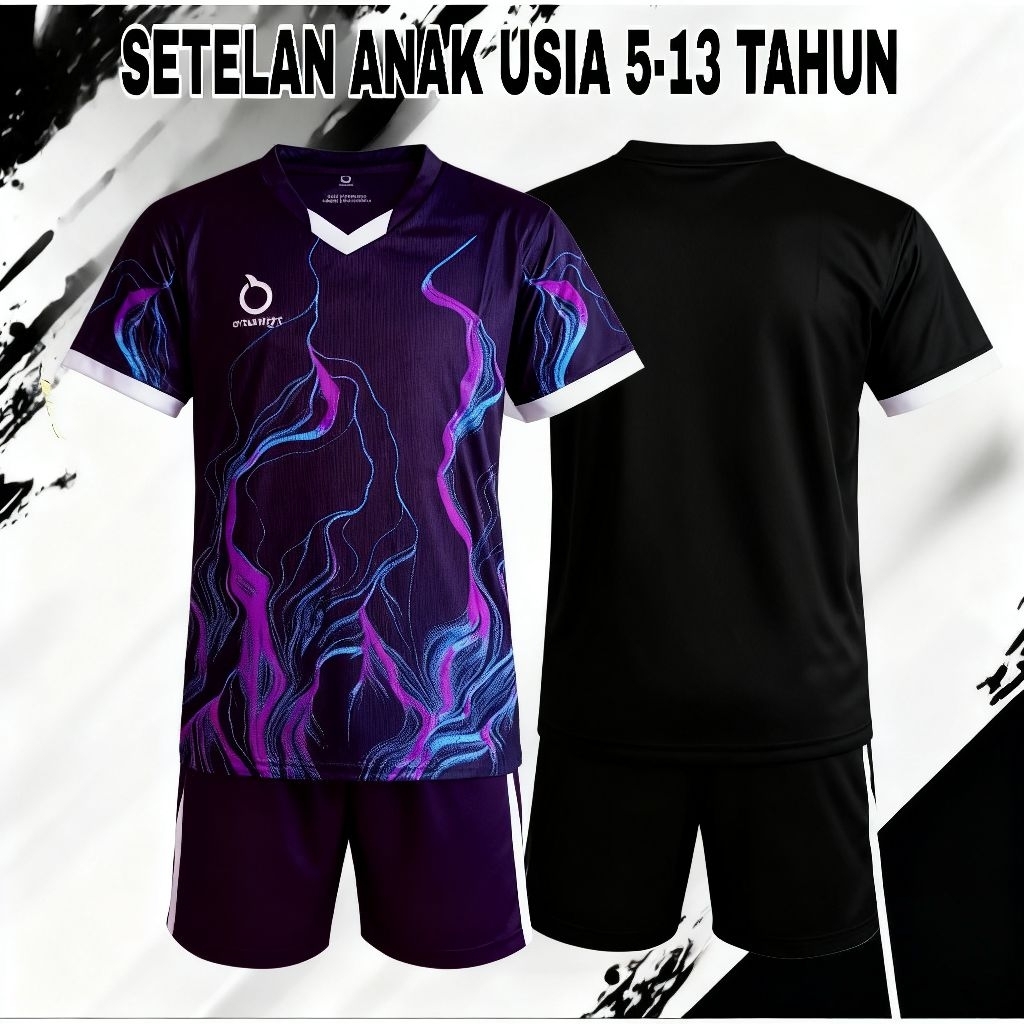 kostum bola buat anak anak.. cocok buat anak SSB, bahan dry fit Milano