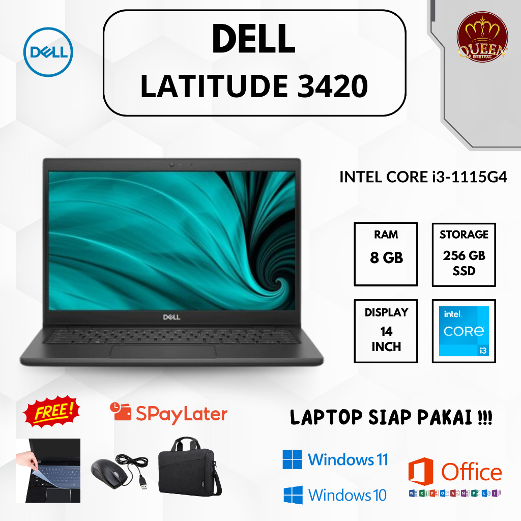 DELL LATITUDE 3420 | INTEL CORE i3-1115G4 | 8GB RAM | SSD 256GB | 14 INCH