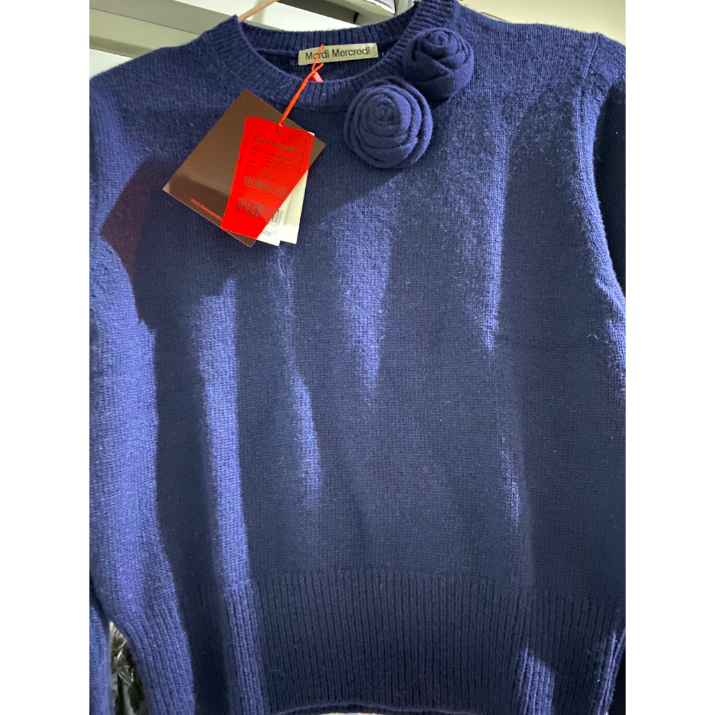 MARDI ROSE CASHMERE CREWNECK