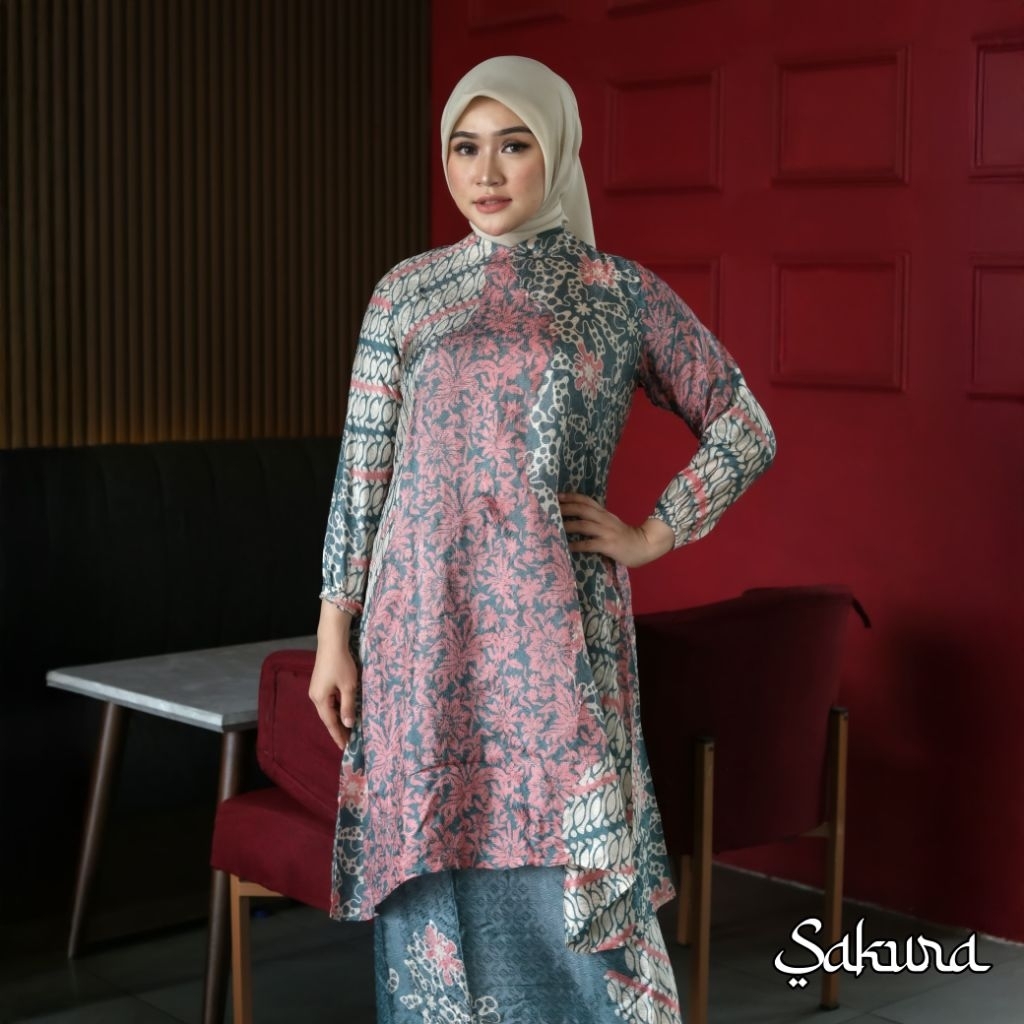 SYAHNUR_Set Tunik Batik Dobby Sutra Viscose