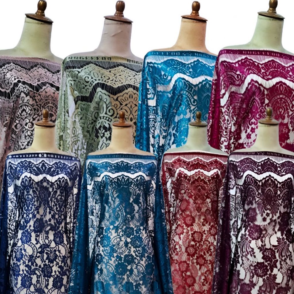 OBRAL BROKAT SEMIFRANCIS PANEL KAIN BROKAT MURAH MOTIF CAMPUR KAIN BAHAN KEBAYA MODERN