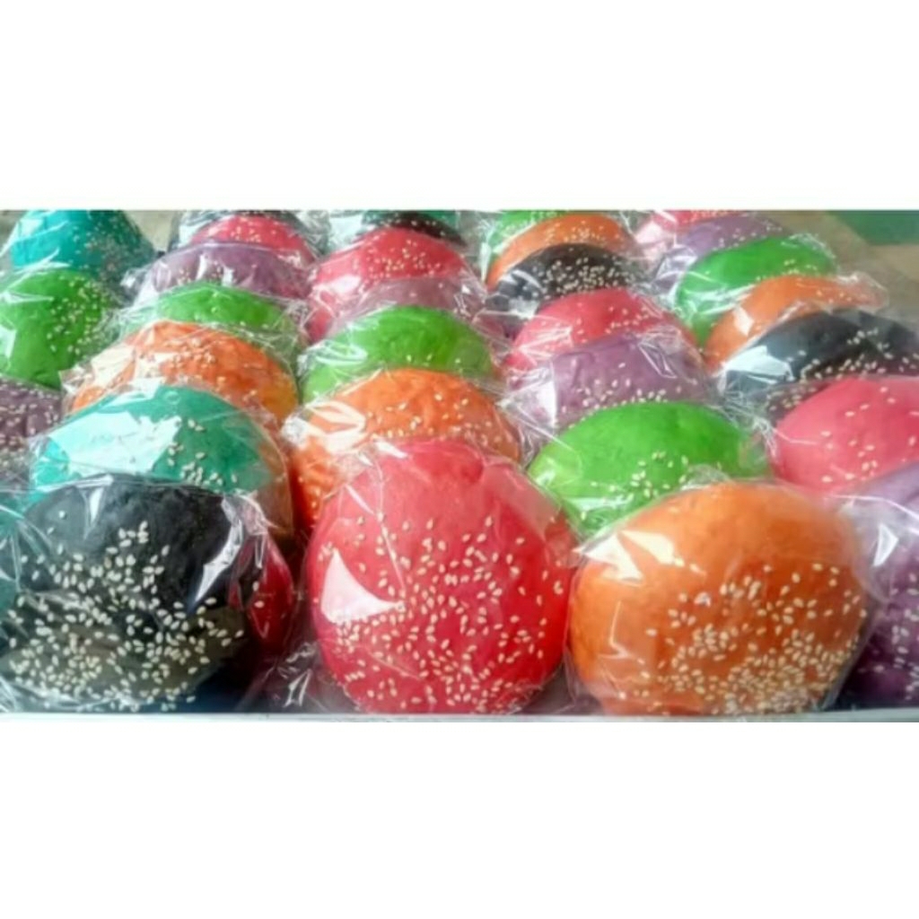 roti burger warna warni