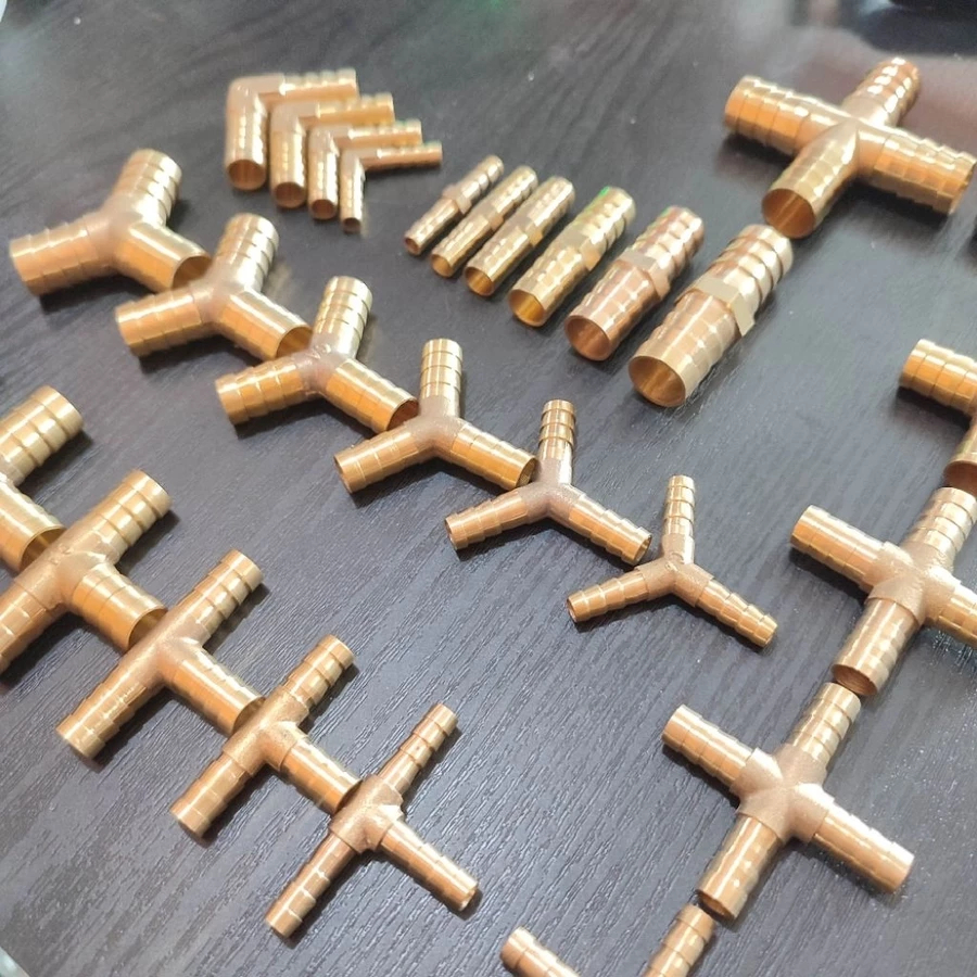 Nepel Y Tee Cross Lurus Sambungan Selang Kuningan 2 dan 3 Cabang / Konektor Adaptor Selang Gas Pipa 
