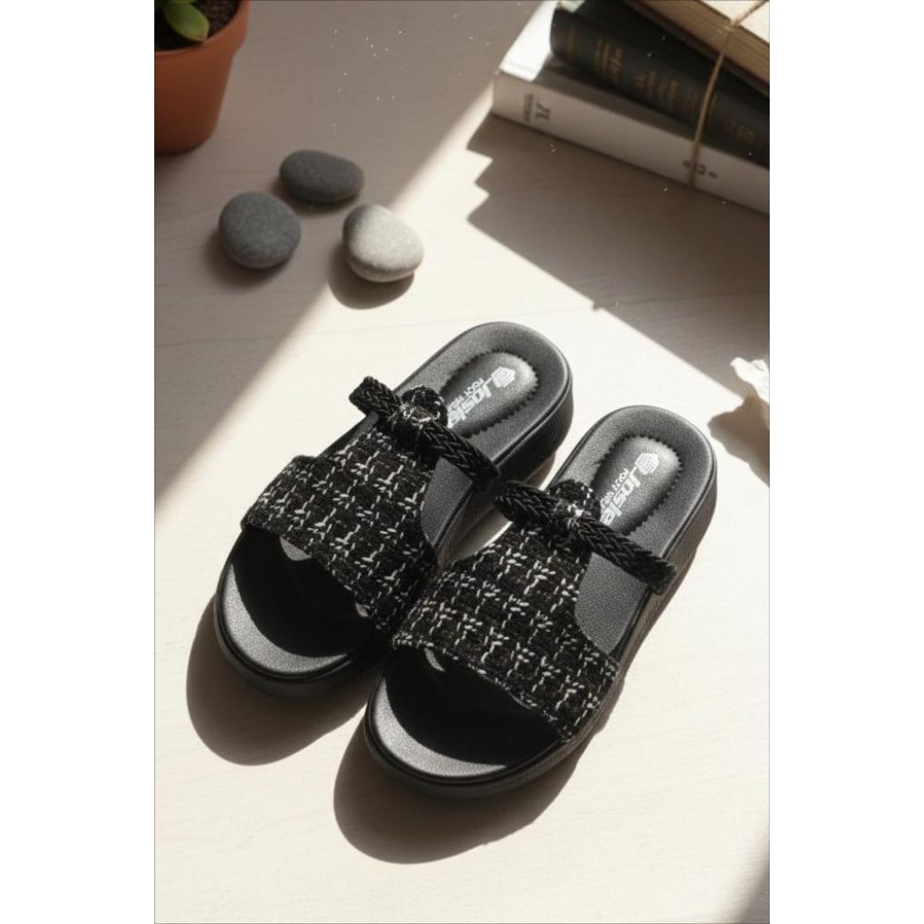 SENDAL WANITA WEDGES STYLE TERBARU KOREA 3 CM HAK TINGGI CEWEK