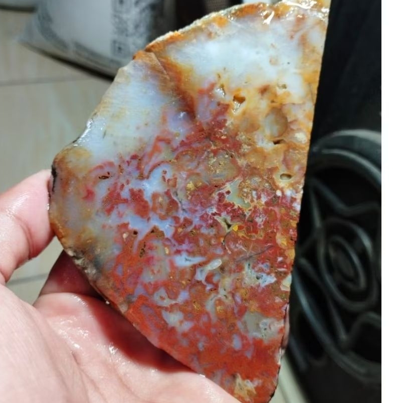 suiseki batu alam bahan batu akik lempengan panca warna kembang kristal istimewa sesuai digambar nat