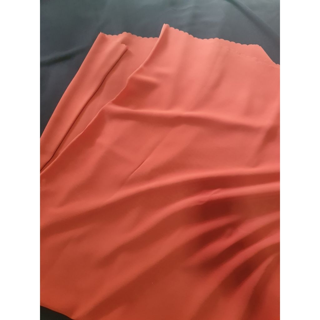 Hijab Segiempat Rabbani Jumbo polos Rust Gelombang