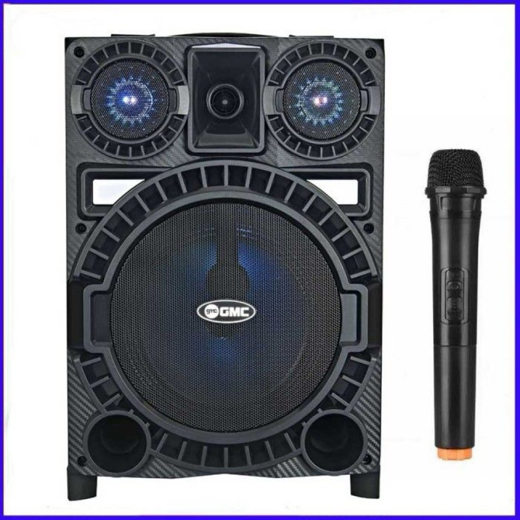 GMC 897S SPEAKER PORTABLE MULTIMEDIA WITH BLUETOOTH KARAOKE 8 INCHI