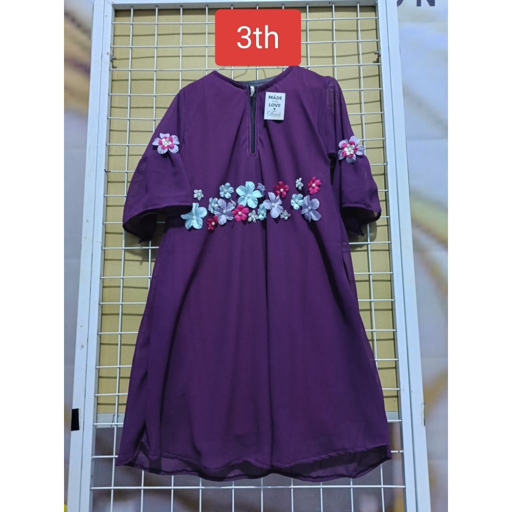 ABAYA ANAK PEREMPUAN 3 TAHUN / GAMIS HITAM JETBLACK TEMBORO