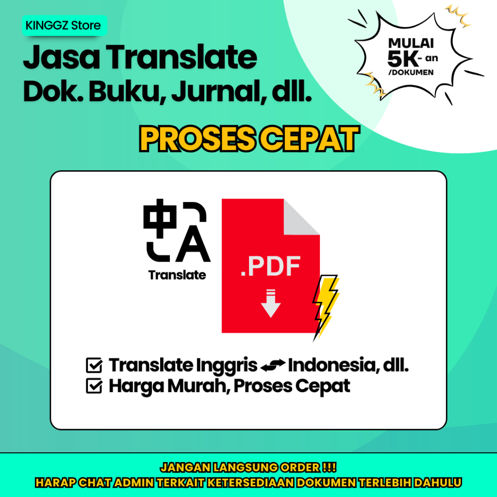 JASA TRANSLATE DOKUMEN PDF INGGRIS - INDONESIA DLL | JASA TERJEMAH DOKUMEN