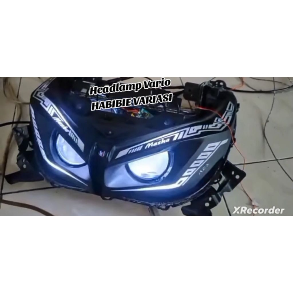 Modifikasi Lampu Headlamp Honda Vario Led Doubel Proji Led