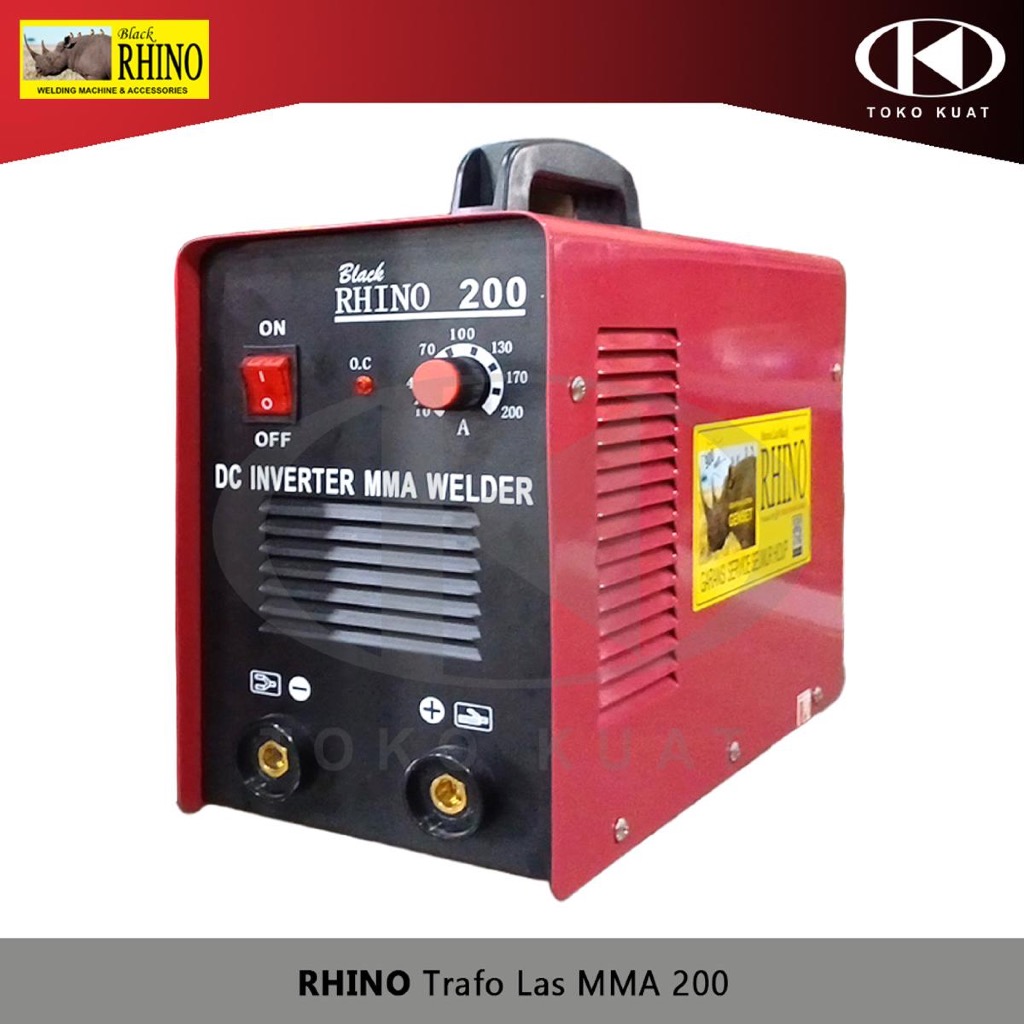 Trafo las listrik rhino mma 200A bergaransi resmi