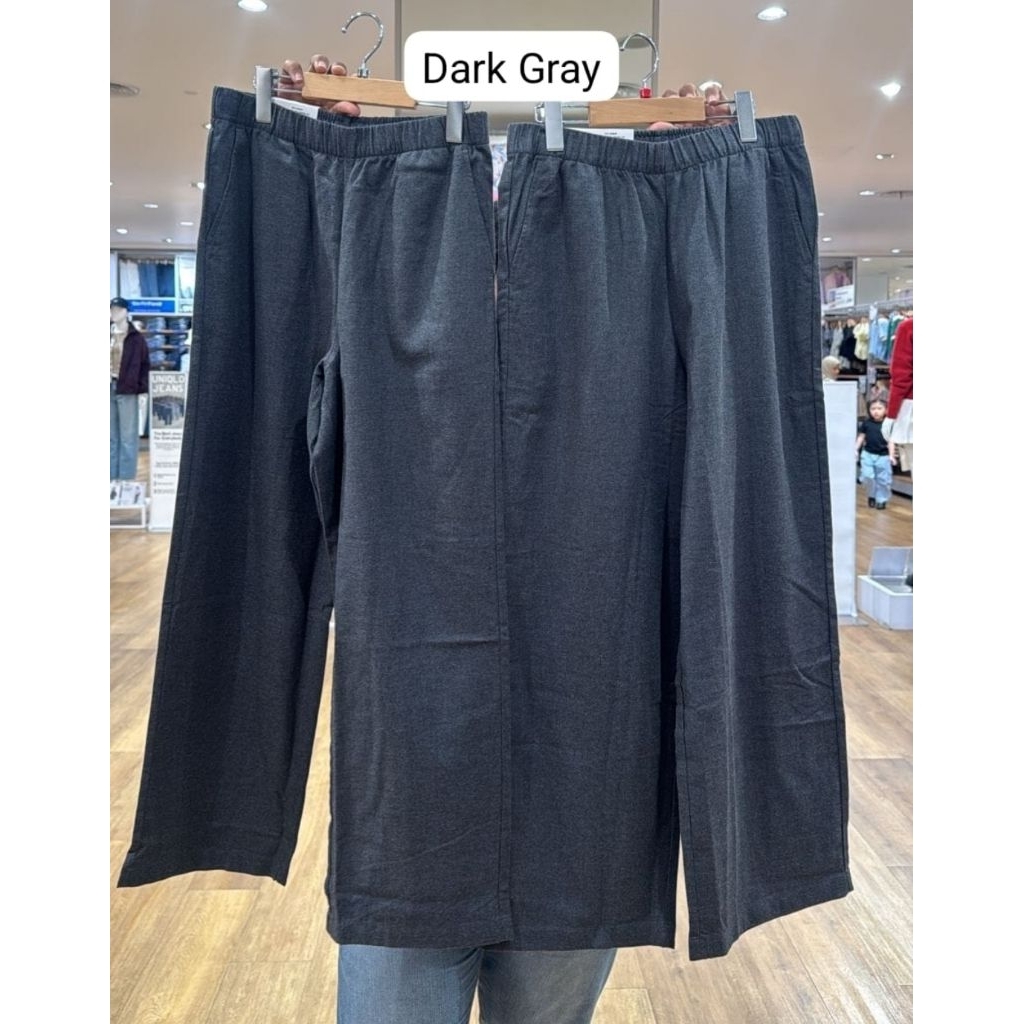 celana flannel uniqlo cewe