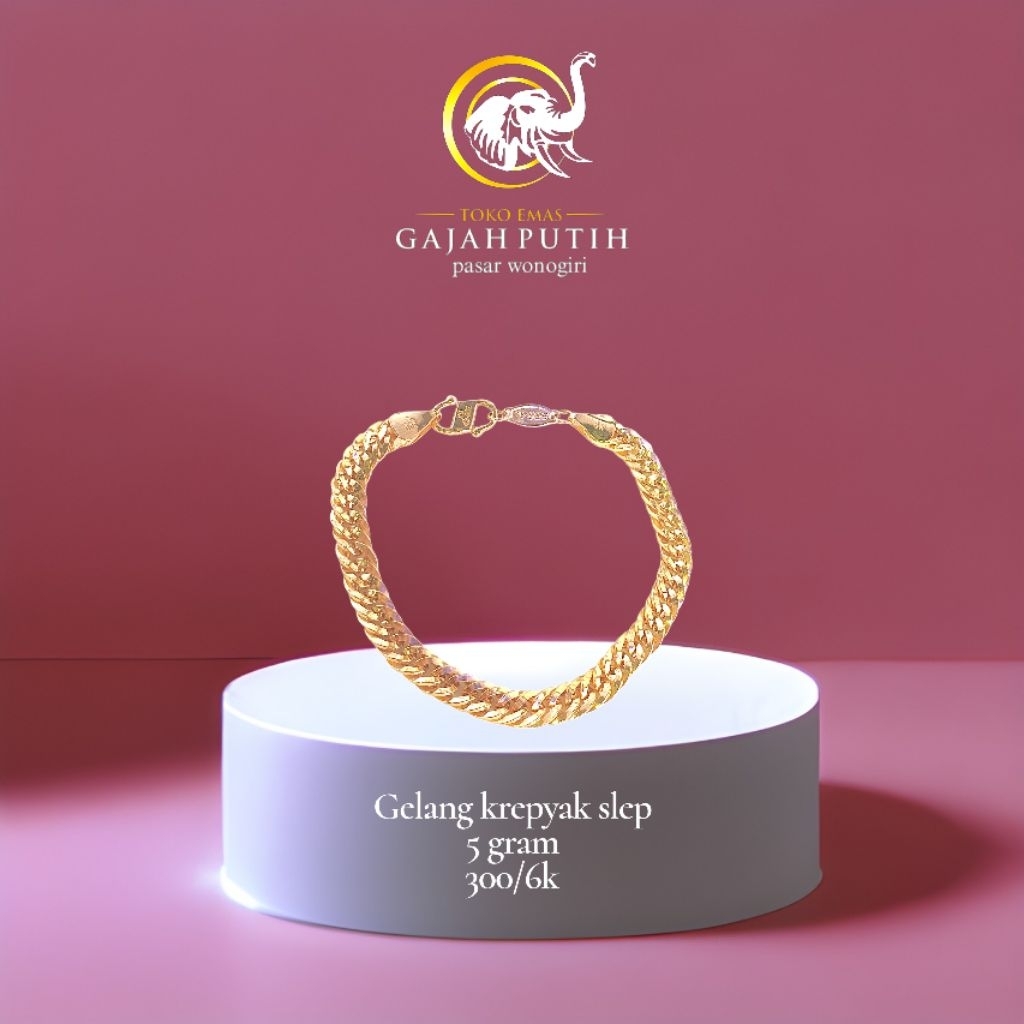 Gelang emas krepyak 5 gram