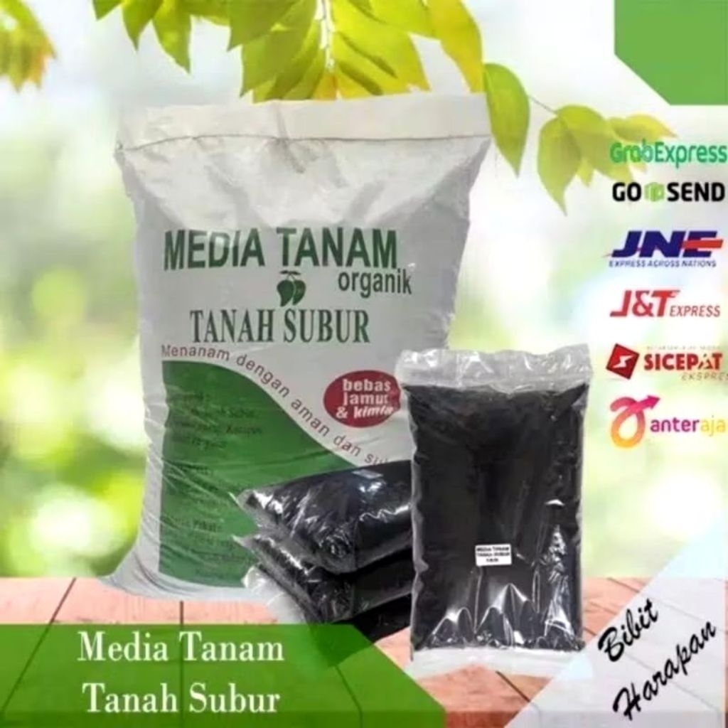 Media tanam tanah subur kemasan ekonomis - media tanam - tanah subur - media tanam organik 500gr