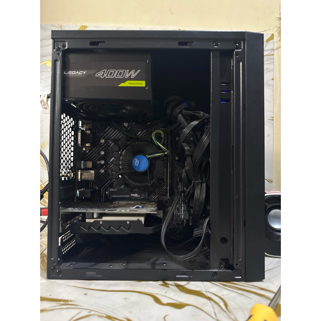 pc rakitan gaming intel core i5 10400f,gtx750 4gb,memory 8gb,ssd 256gb
