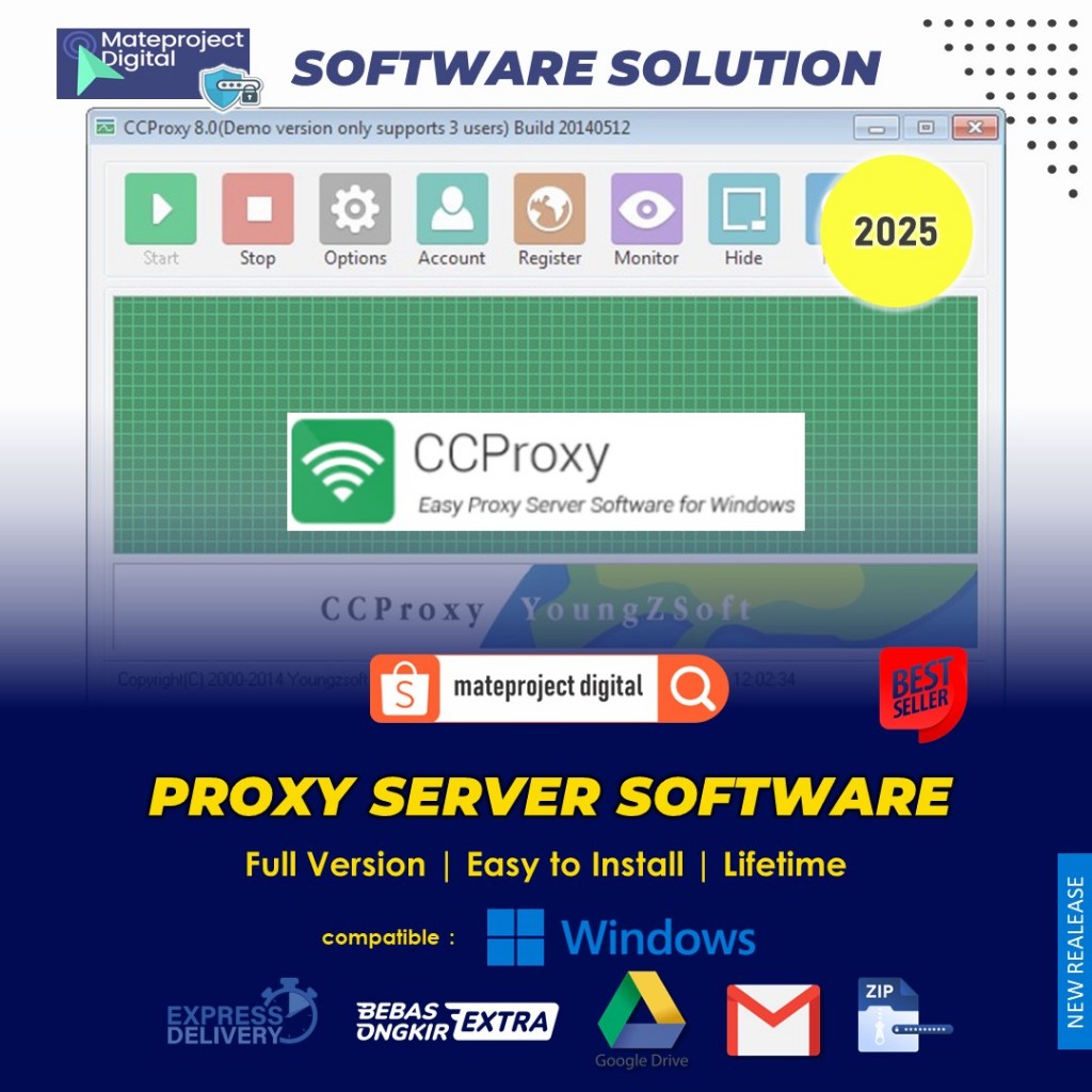 CCProxy 2025 v8 Full Version Software Server Proxy | BUKAN Proxifier