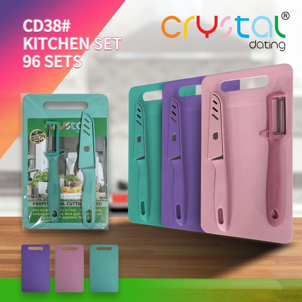 CD38 Talenan Set Pisau Plastik 3in 1/ Macam macam Serbaguna Plastik Premium