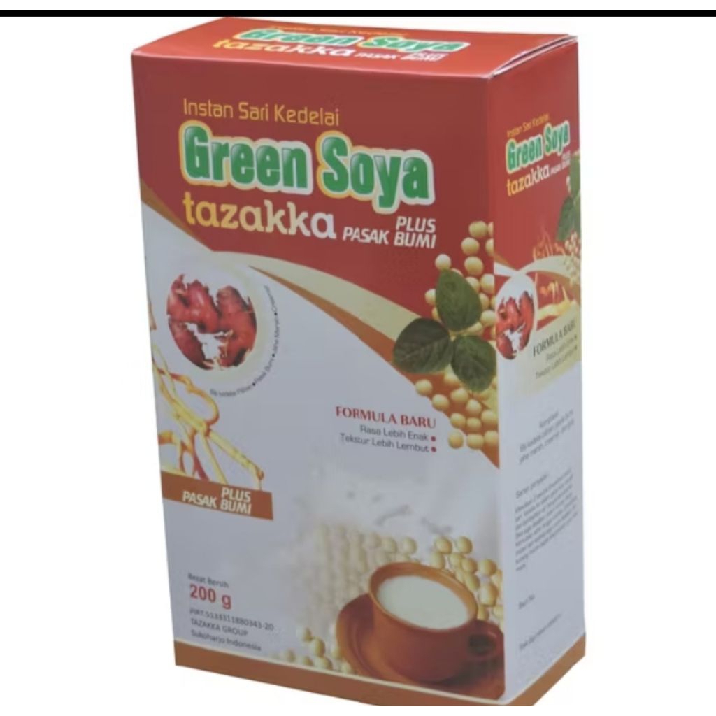 Green Soya Pasak Bumi Tazakka 450 gr. Susu Bubuk Kedelai + Pasak Bumi Original. Tinggi Protein & giz