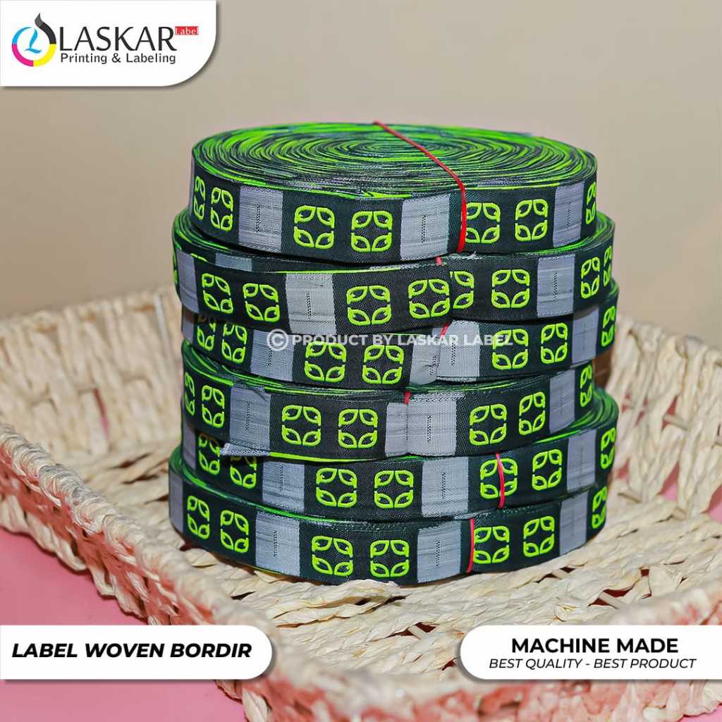 label woven label bordir woven rajut label premium uk 4x5cm