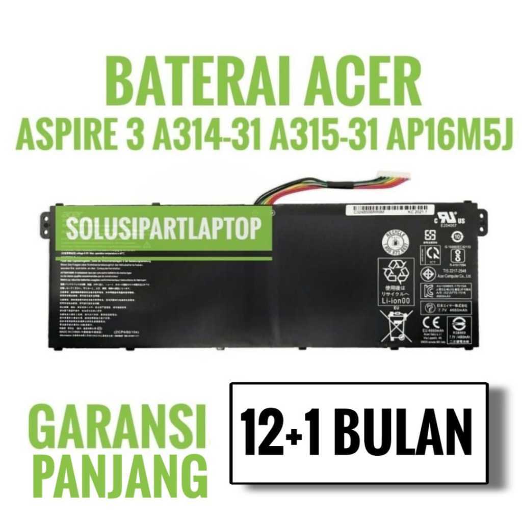 Baterai ACER AP16M5J Acer Aspire 3 A315-21 Aspire 3 A315-41 3 A315 ORI